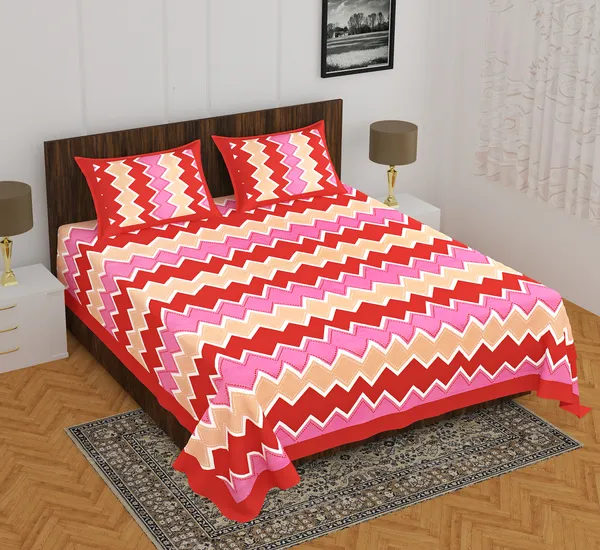 Cotton_Double_Jaipuri_Prints_Flat_Bedsheet_(Pack_of_1,_Pink)_with_set_of_2_Pillow_Covers